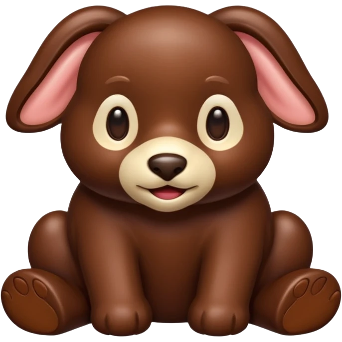 chocolate as an animal shape emoji