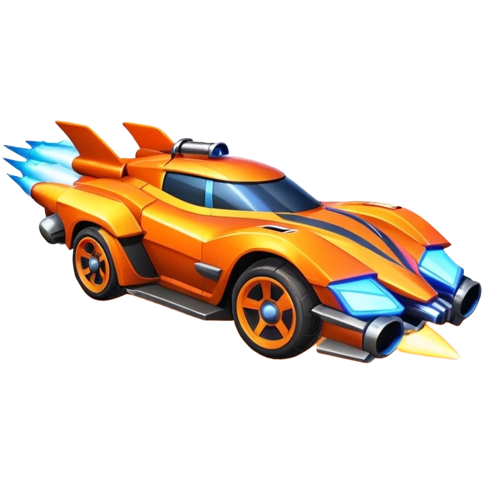 Rocket League car with rocket boost emoji