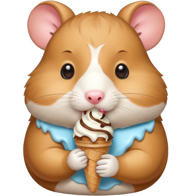 hamster  eating icecream emoji