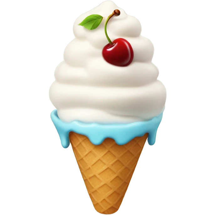 Ice cream with cherry on top emoji