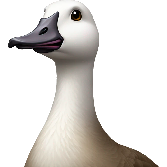 aging goose with mustache emoji