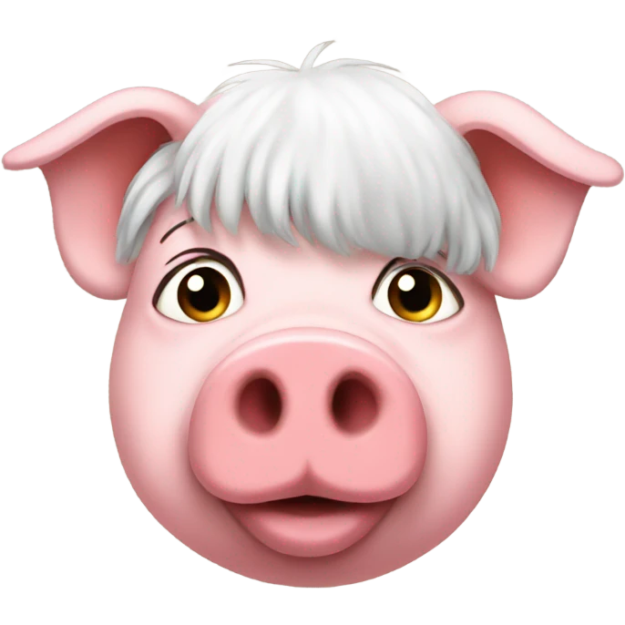 Pig in a wig emoji