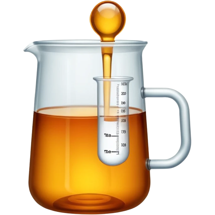 tea in a laboratory measuring cup emoji