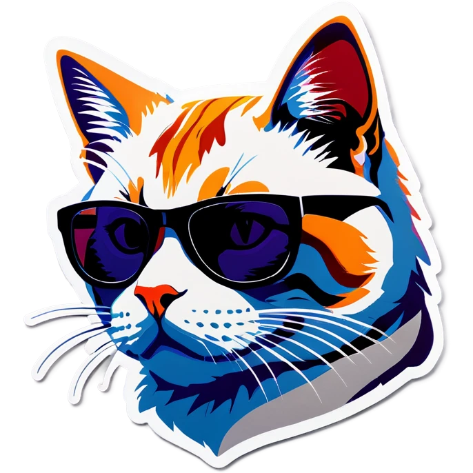 Cat with sunglasses emoji