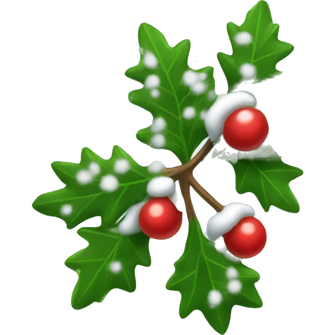 mistletoe snow emoji