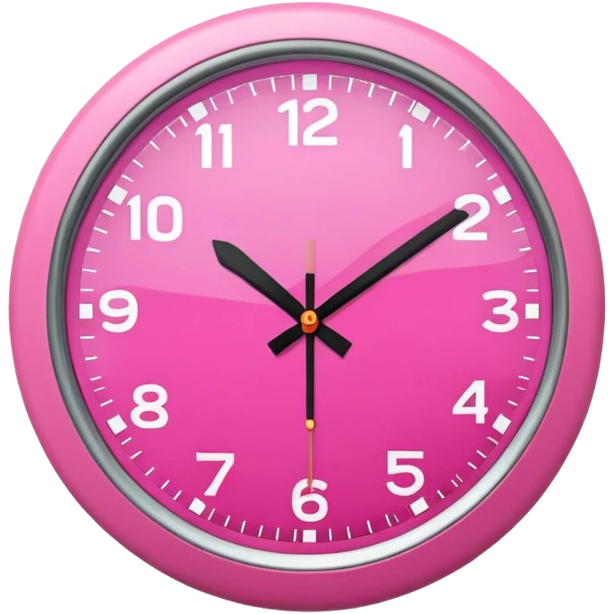 pink clock emoji