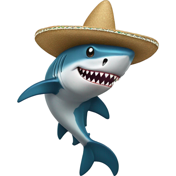 shark with sombrero emoji