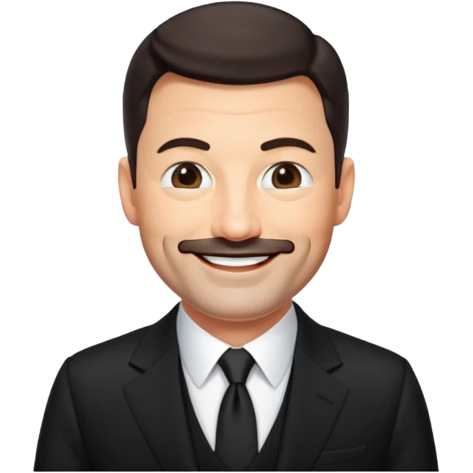 Jimmy Kimmel with black suit emoji