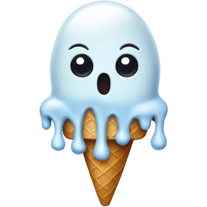 Ice cream ghost emoji