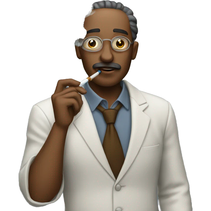 Man smoking with a pipe that is transparent  emoji