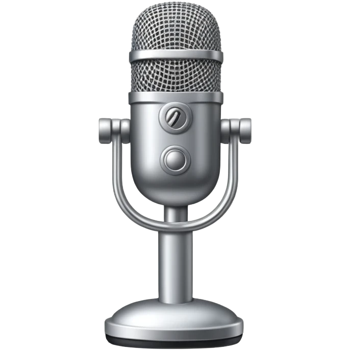 generate realistic detailed microphone in 3d style emoji