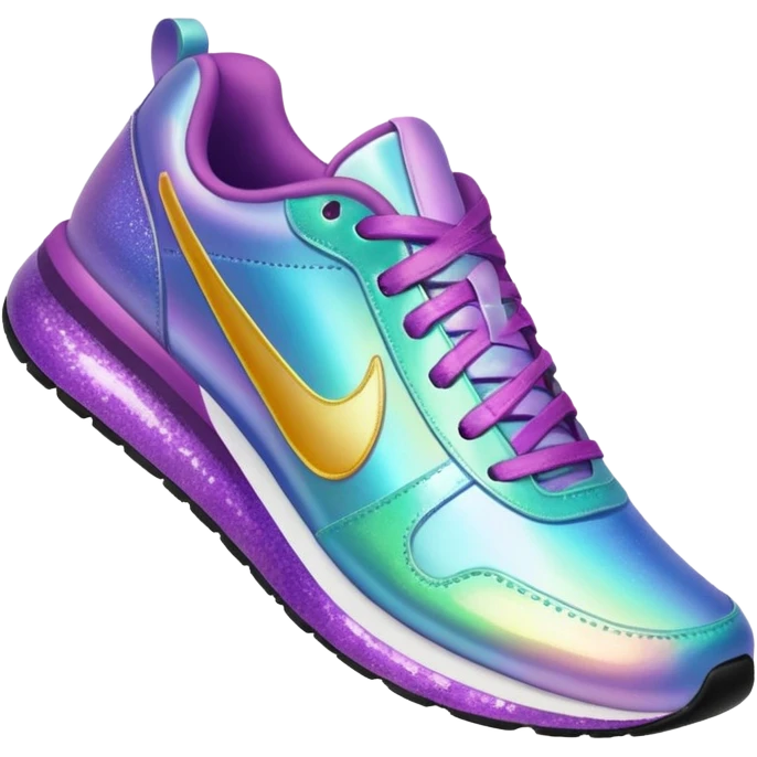 glitter running shoes emoji