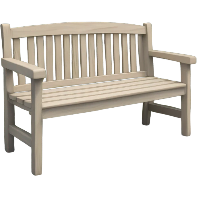 garden bench front view emoji