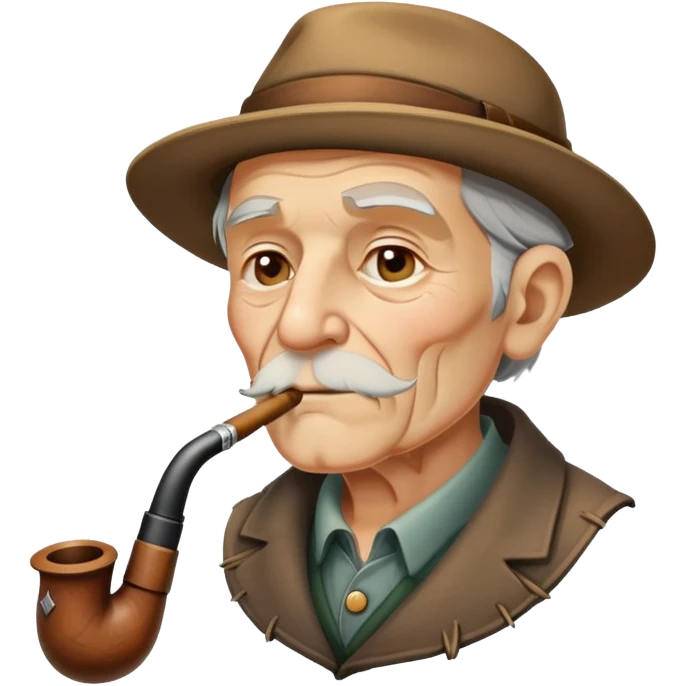 Old man smoking  emoji
