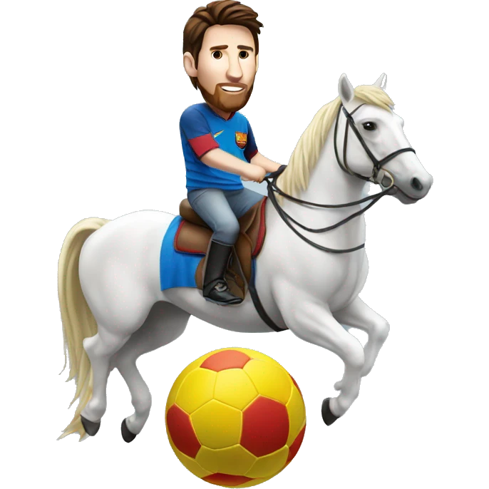 Messi sur un cheval emoji