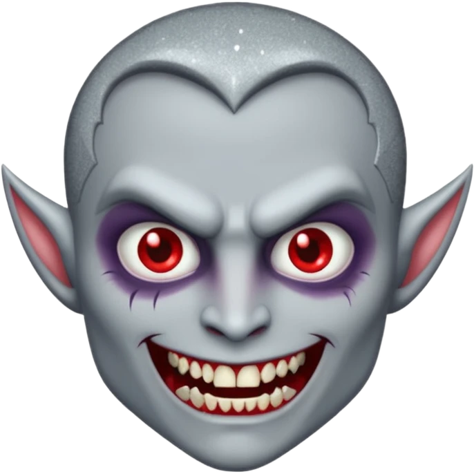glitter gray dent vampire  emoji