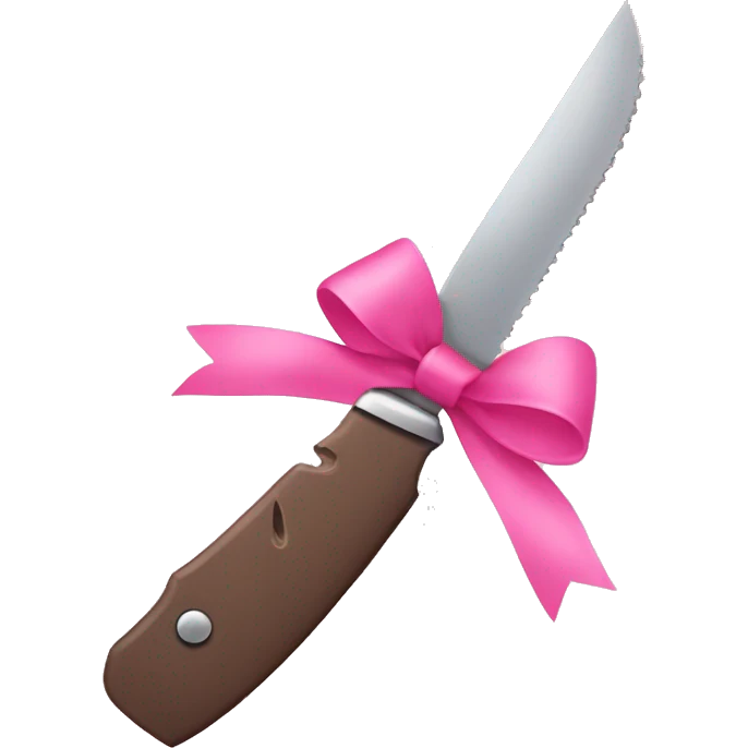 Knife with pink bow emoji