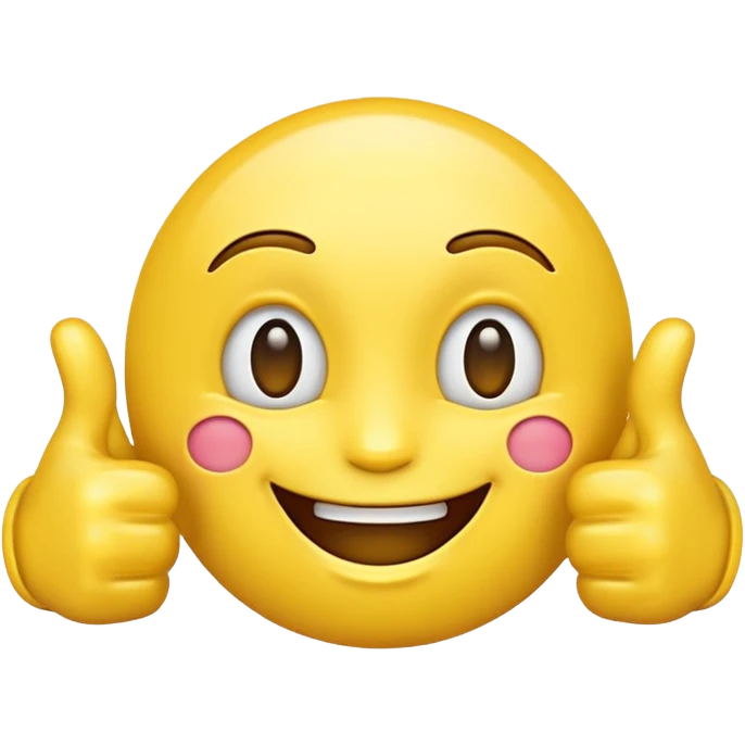 Emoji with two thumbs up emoji