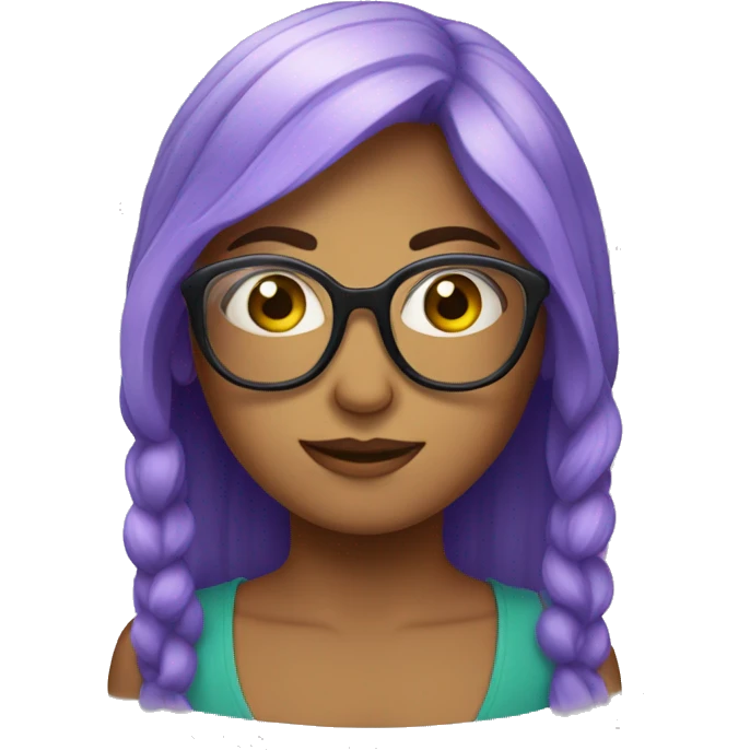 una berenjena con lentes emoji