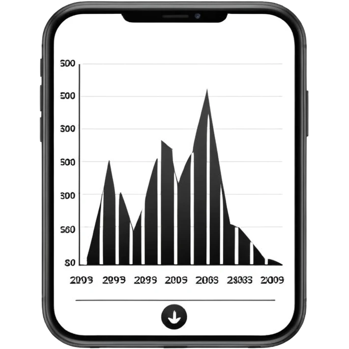 black and white vertical chart emoji