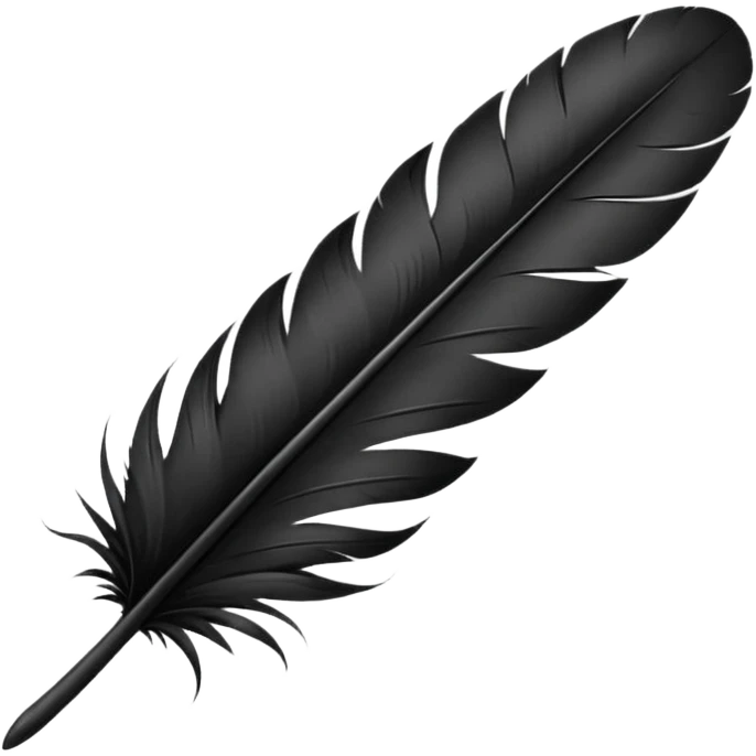 small black feather emoji