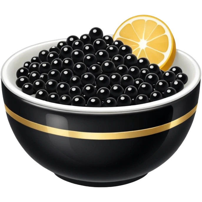 Cuenco con caviar emoji