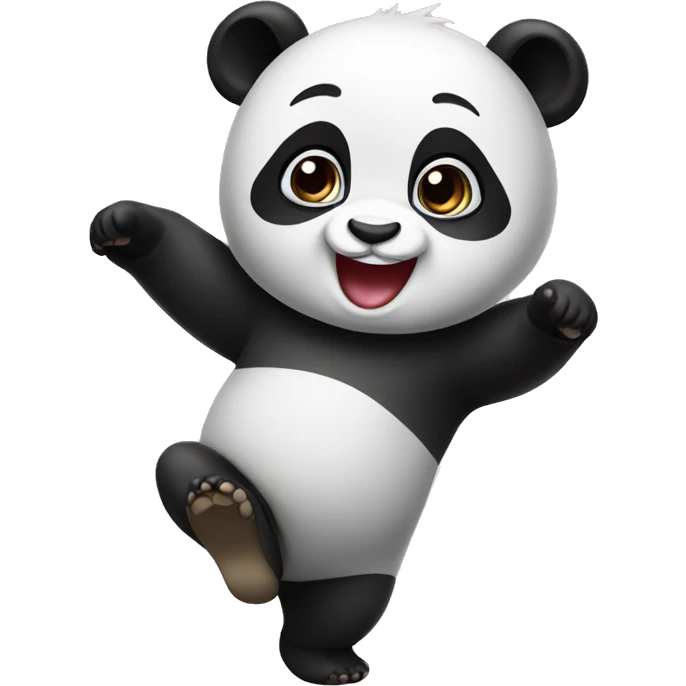 Baby panda dancing emoji