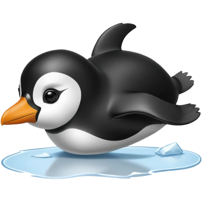 penguin sliding emoji