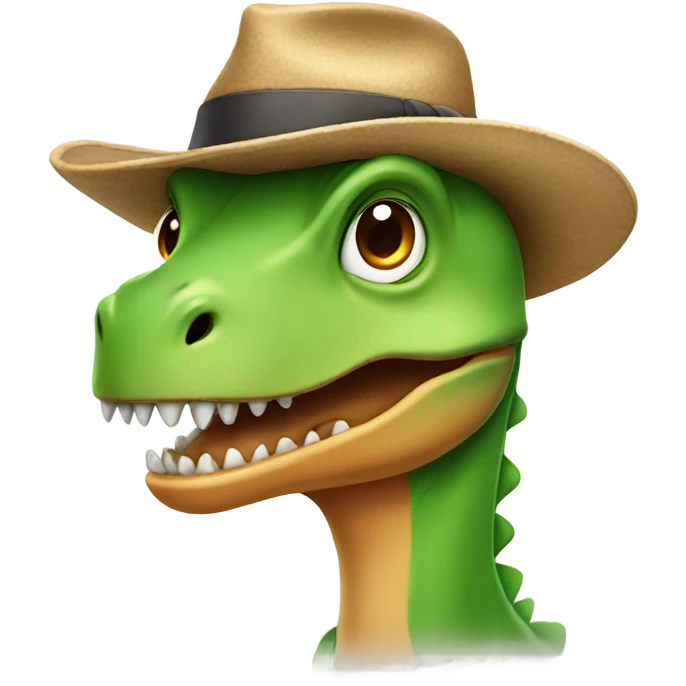 dinosaur with a hat emoji