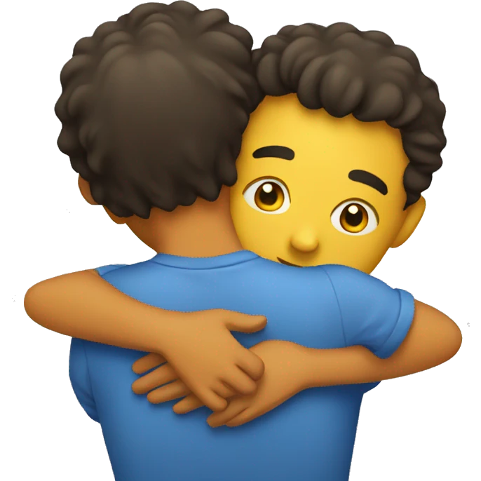 Face emoji hugging emoji
