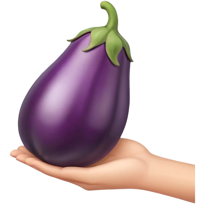 hand on eggplant  emoji