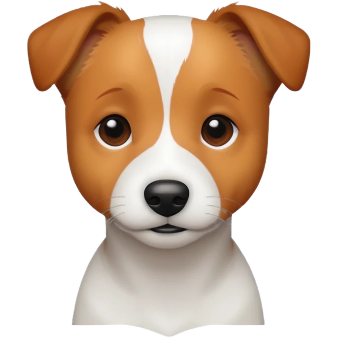 Jack russell with fully ginger face emoji