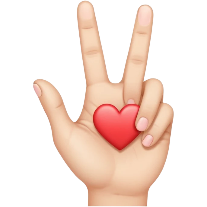 One hand crossing index finger over thumb like the Kpop finger heart emoji