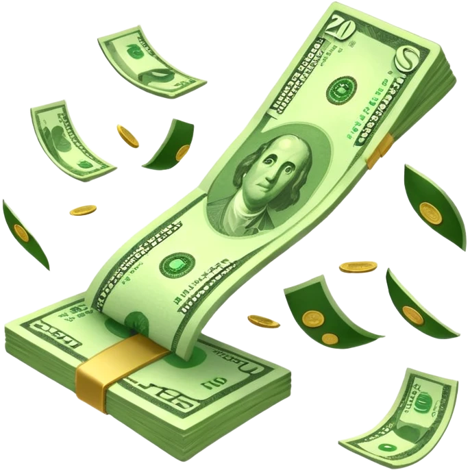 money falling emoji
