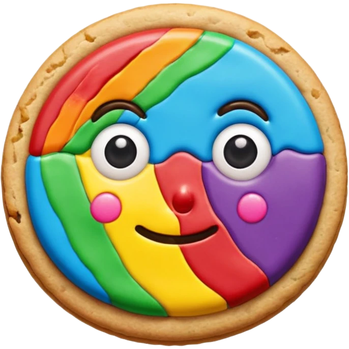 rainbow cookie face emoji