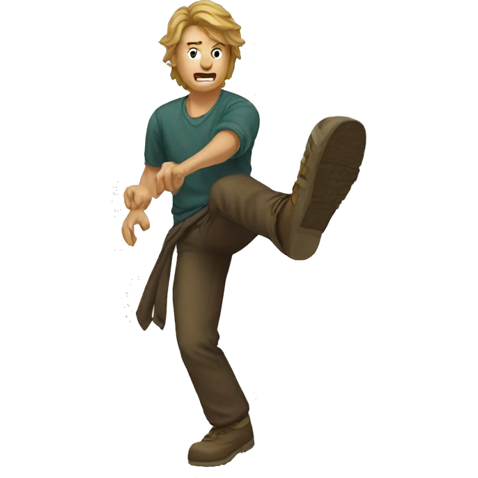 kicked emoji