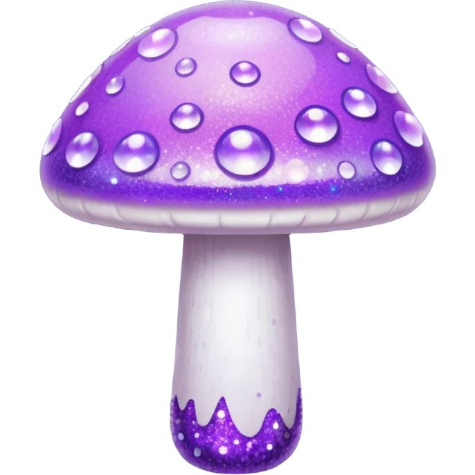 glitter purple mushroom emoji