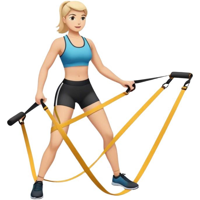 resistance band legs exercise emoji