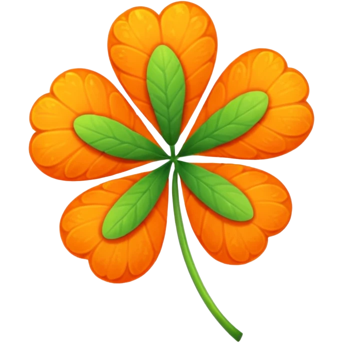 Three leafed Orange clover emoji