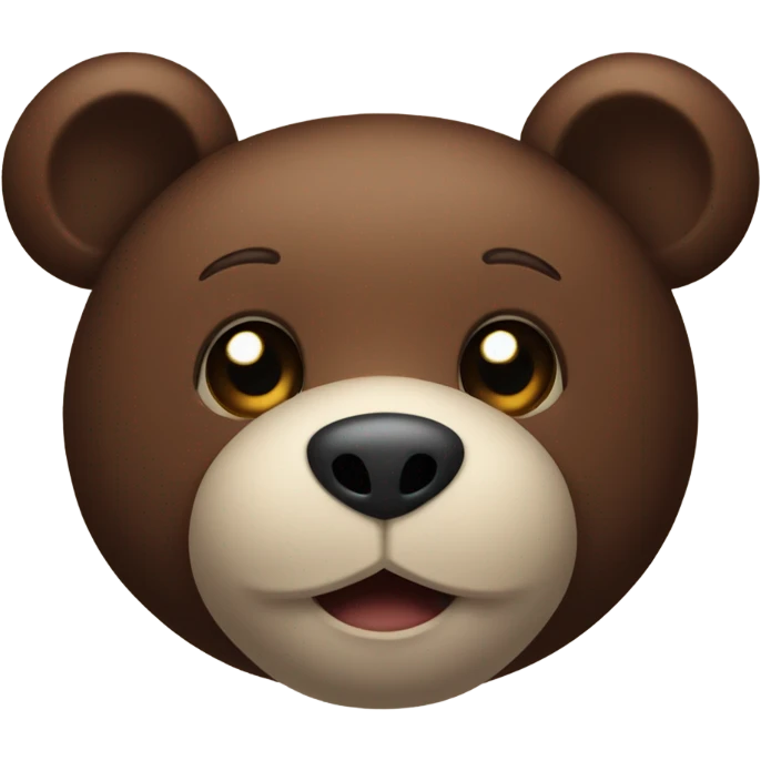 Dark Brown teddy bear  emoji