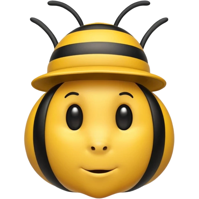 draw a bee in gentle hat emoji