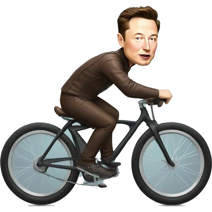 Elon musk on a bike emoji