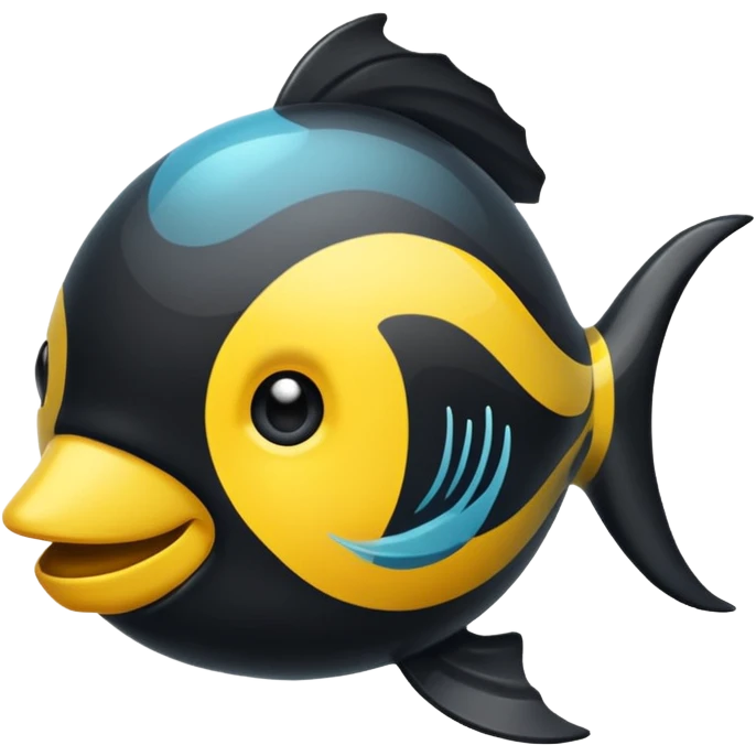 ein schwarzer aal mit gelben streifen emoji