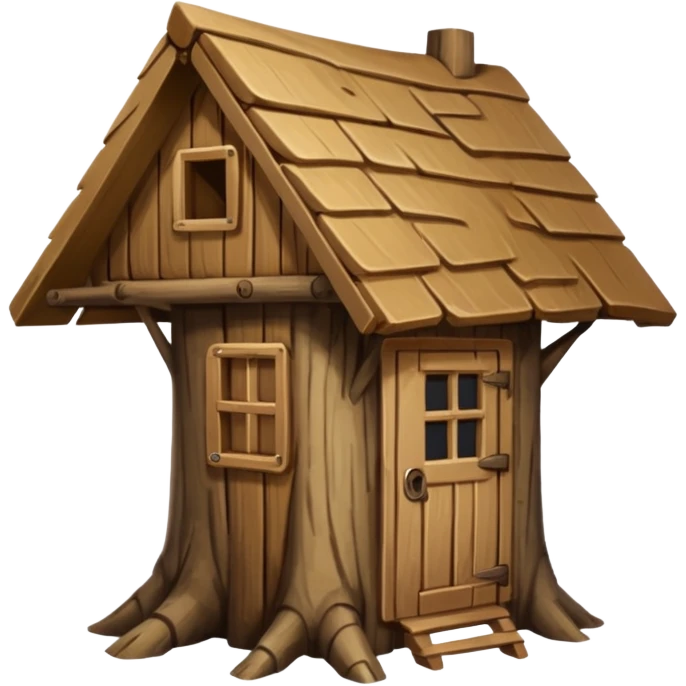tree stem hut emoji