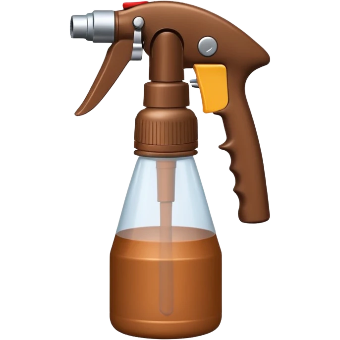 spray bottle brown colored emoji