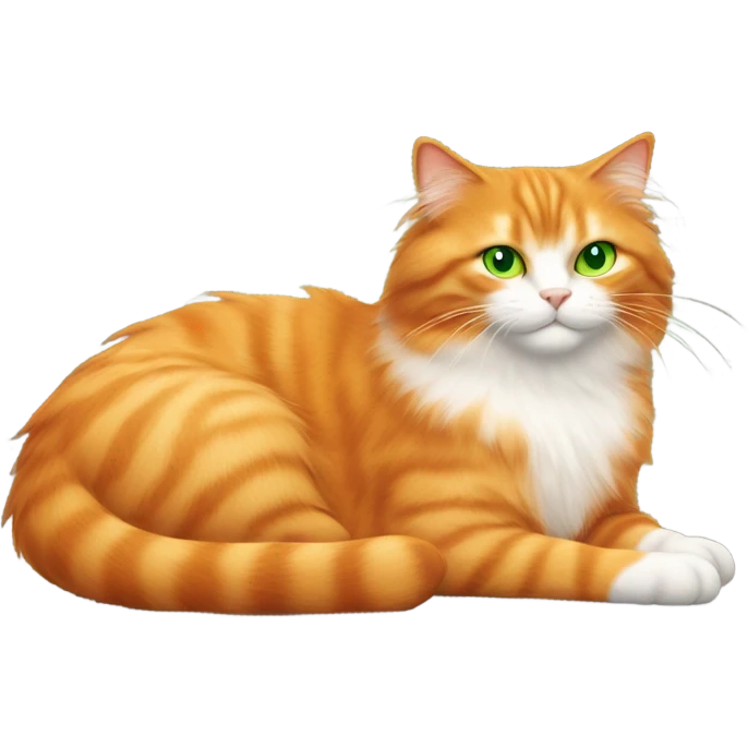 Fluffy orange cat emoji