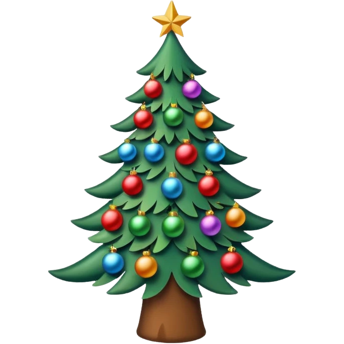 Unique Christmas tree emoji