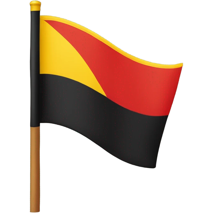 Black yellow and red flag emoji