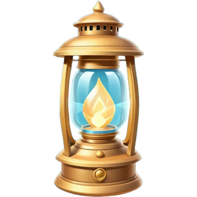 enchanted lantern object icon, strong magical glow, floating runes and sparkles, mystical light swirling inside the lantern, fantasy magic aura, 3D cartoon, mobile game icon style, centered, clean background, no text, no watermark emoji