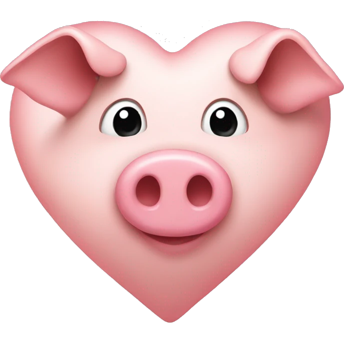 Heart with pig nose emoji
